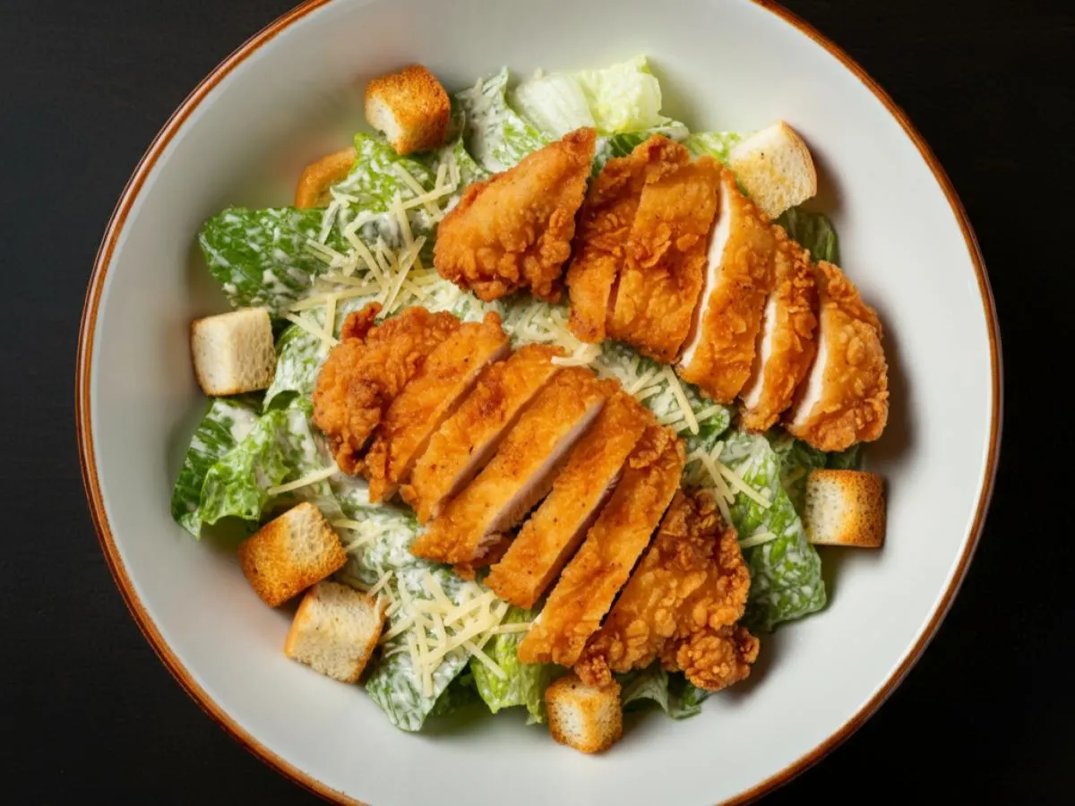 Classic Caesar Salad with Crispy Chicken Classic Caesar Salad with Crispy Chicken