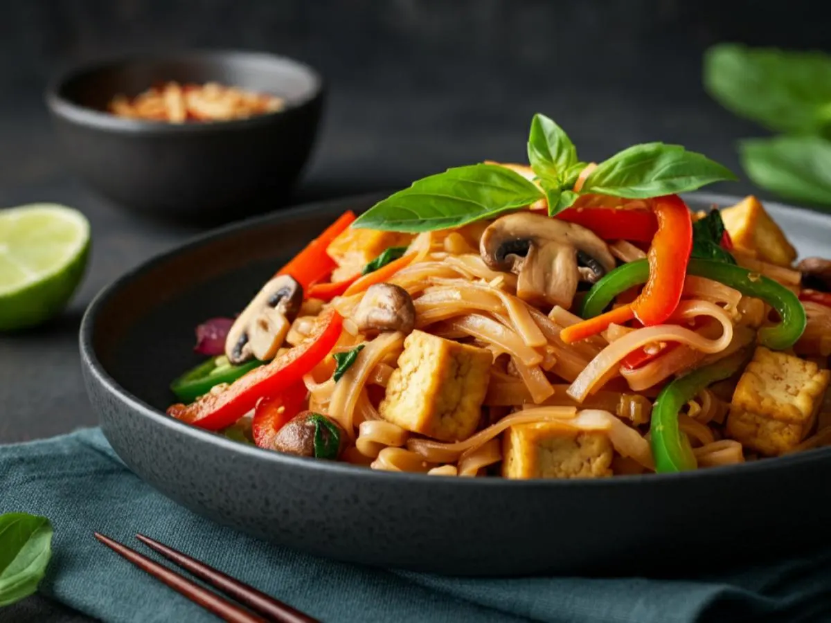 Pad Khee Mao Noodles with Tofu Pad Khee Mao Noodles with Tofu