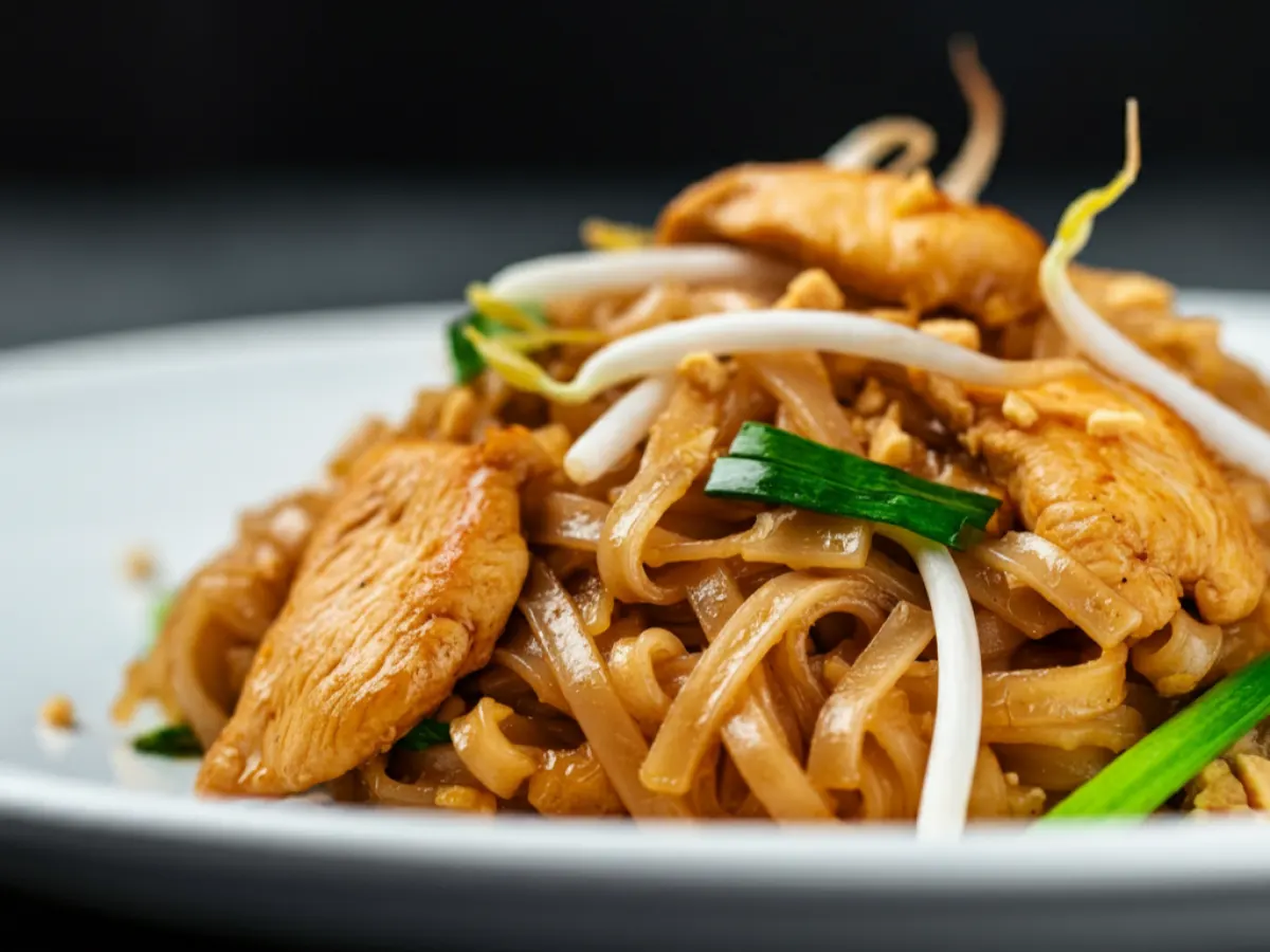 Pad Thai Noodles with Chicken Pad Thai Noodles with Chicken