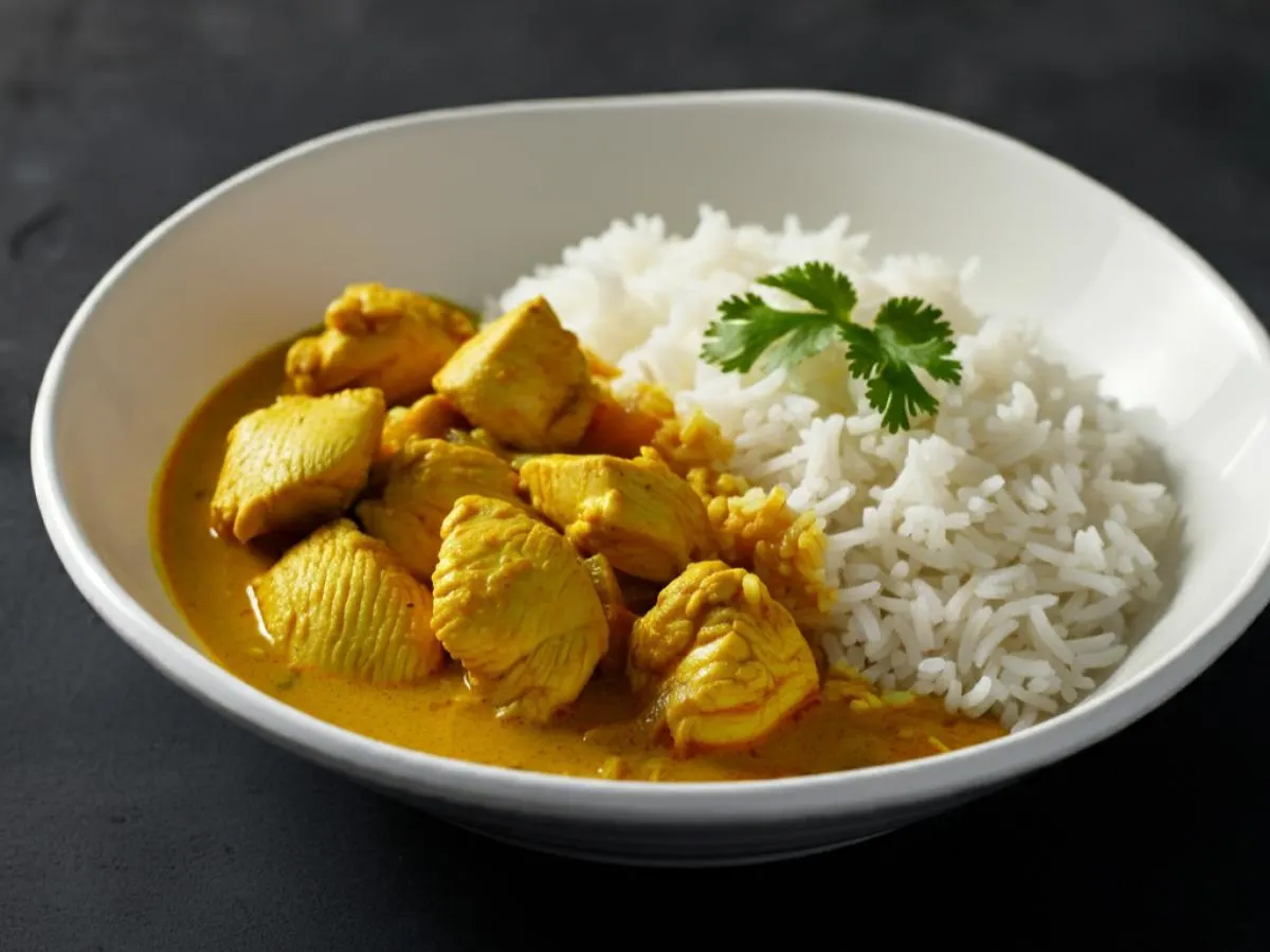 Chicken Yellow Curry with White Rice Chicken Yellow Curry with White Rice