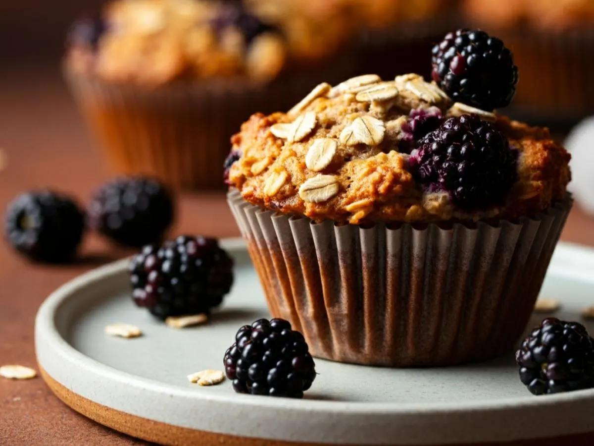 Blackberry Oatmeal Muffin Blackberry Oatmeal Muffin