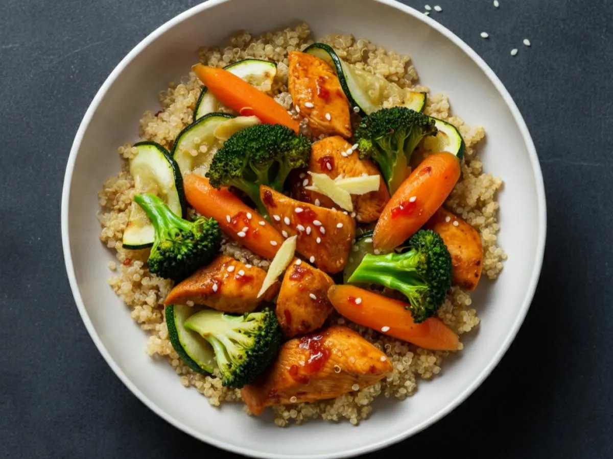 Sweet Chili-Ginger Chicken with Quinoa