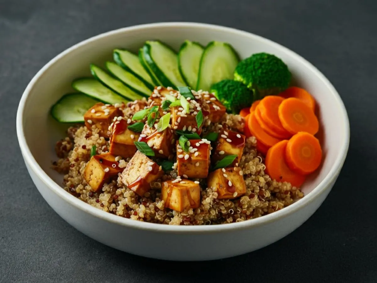 Teryaki Tofu Bowl with Quinoa