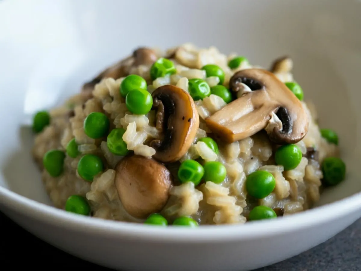 Vegan mushroom risotto Vegan mushroom risotto