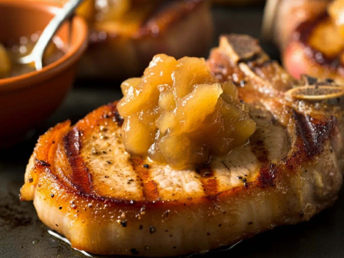 Center Cut Pork Chops with Apple Chutney Center Cut Pork Chops with Apple Chutney