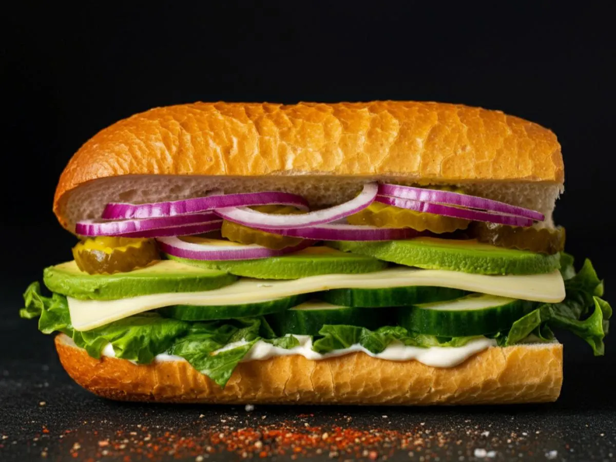 Cali Veggie Sub on White Bread (No Tomatoes) Cali Veggie Sub on White Bread (No Tomatoes)