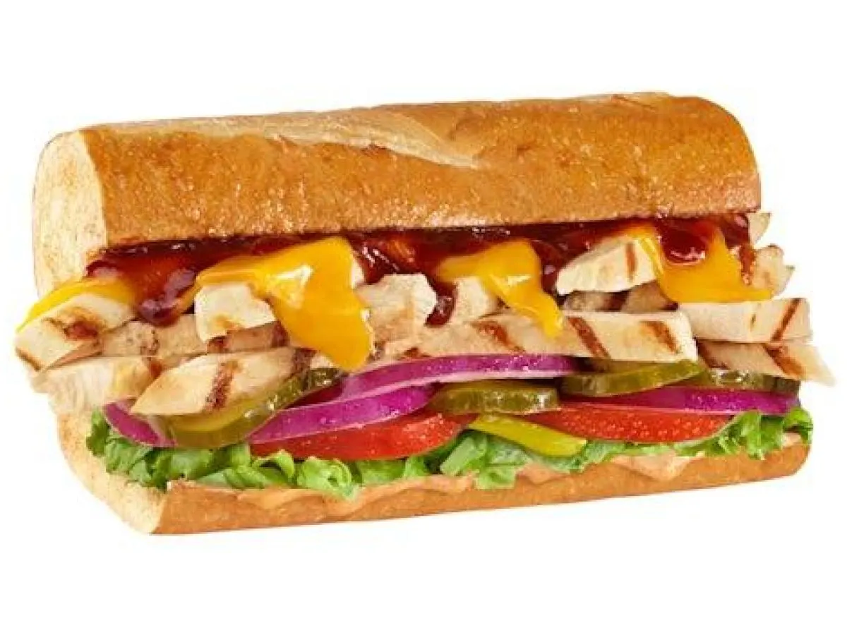 BBQ Chipotle Chicken Sub on Parmesan Bread & Peanut Butter Cookie (No Tomatoes) BBQ Chipotle Chicken Sub on Parmesan Bread & Peanut Butter Cookie (No Tomatoes)
