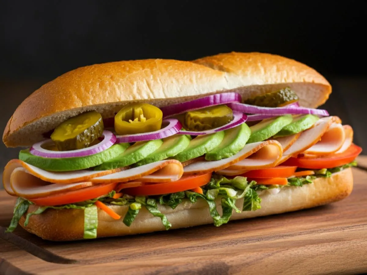 Regular Turkey and Avocado Sub on White Bread Regular Turkey and Avocado Sub on White Bread