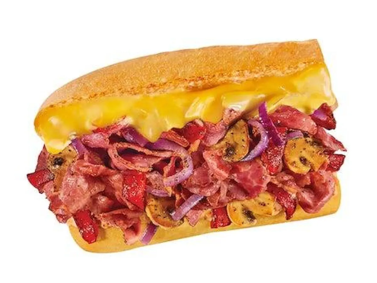 Beef Cheesesteak Sub on Whole Grain Wheat Bread with a Chocolate Chip Cookie Beef Cheesesteak Sub on Whole Grain Wheat Bread with a Chocolate Chip Cookie
