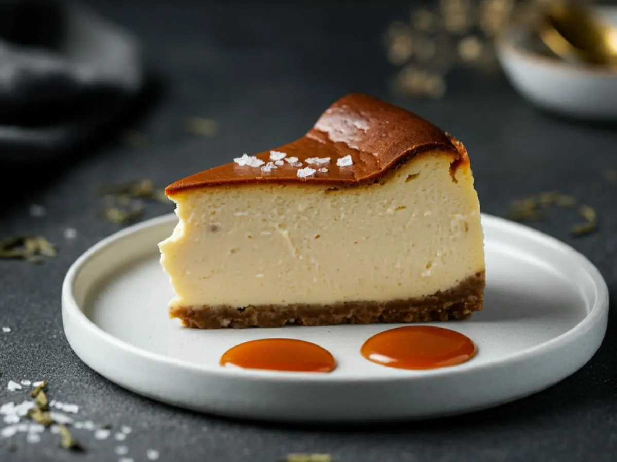 Sea Salt Caramel Earl Grey Basque Cheesecake