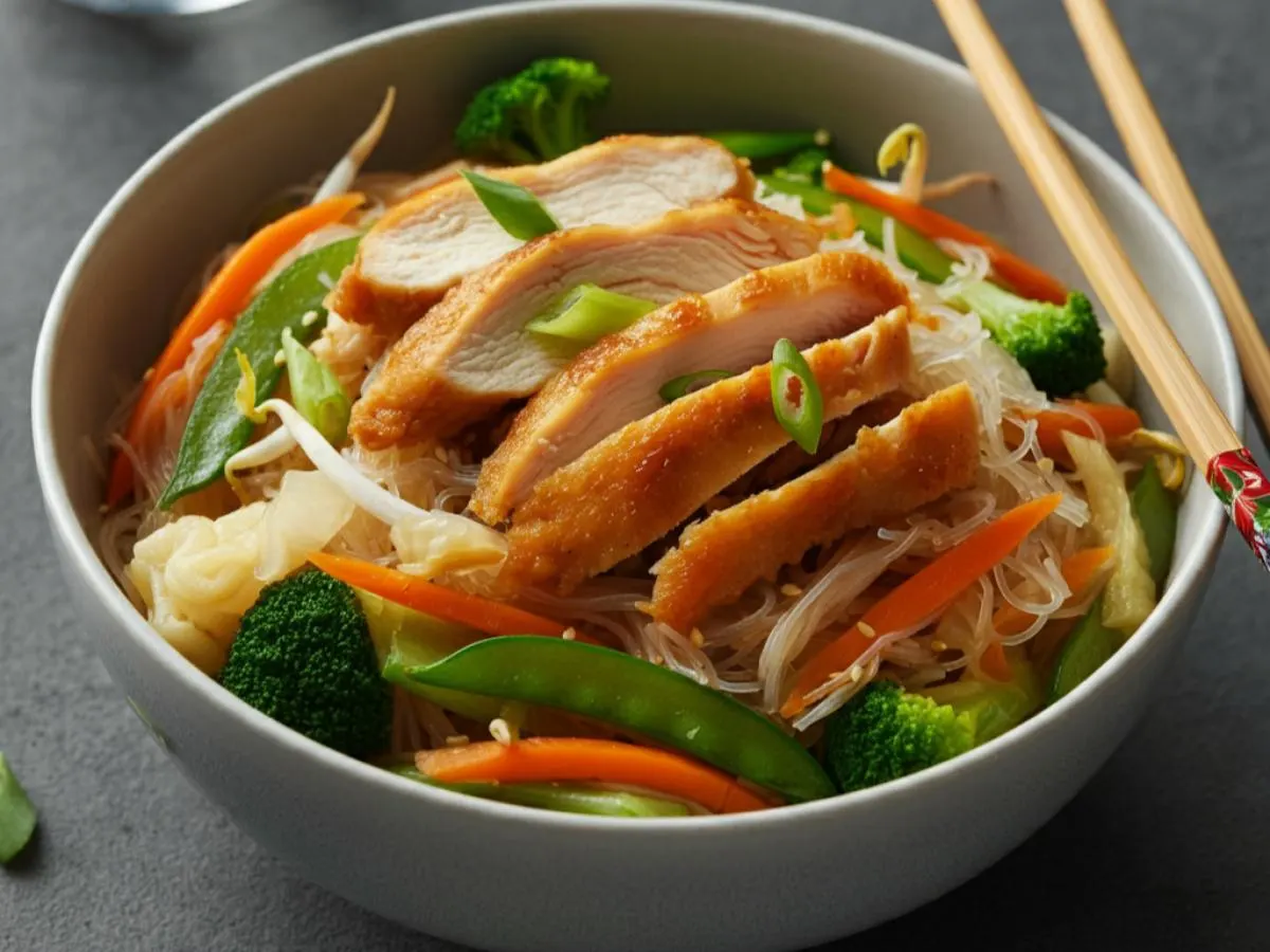 Singapore Mei Fun Chicken Bowl Singapore Mei Fun Chicken Bowl