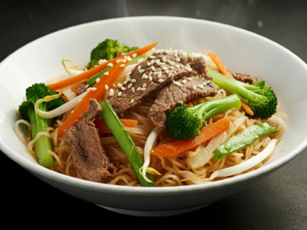 Singapore Mei Fun Beef Bowl Singapore Mei Fun Beef Bowl
