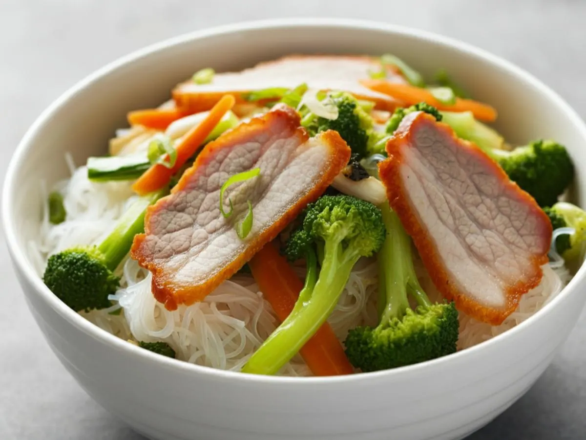 Singapore Mei Fun Pork Bowl Singapore Mei Fun Pork Bowl
