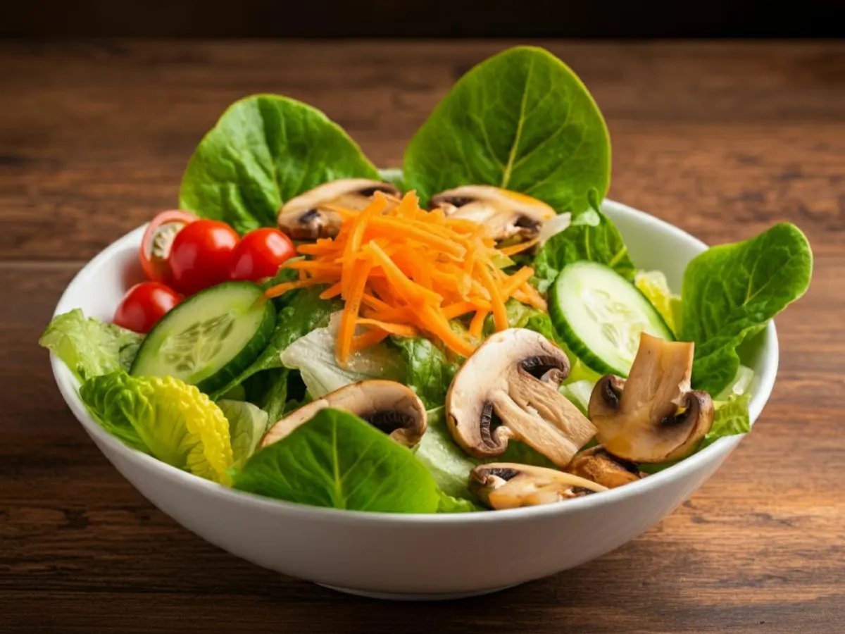 House Salad with Grilled Mushroom (Allergen Free) House Salad with Grilled Mushroom (Allergen Free)