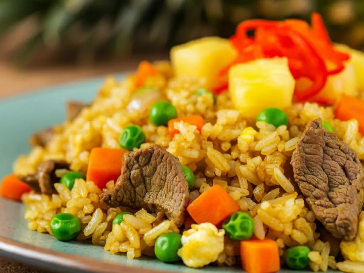 Pineapple Fried Rice with Beef (Gluten Free) Pineapple Fried Rice with Beef (Gluten Free)