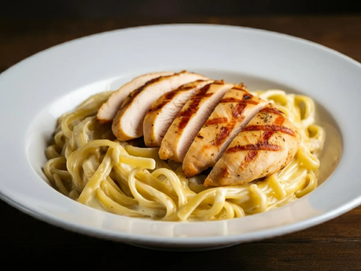 Fettucine Alfredo with Chicken Fettucine Alfredo with Chicken