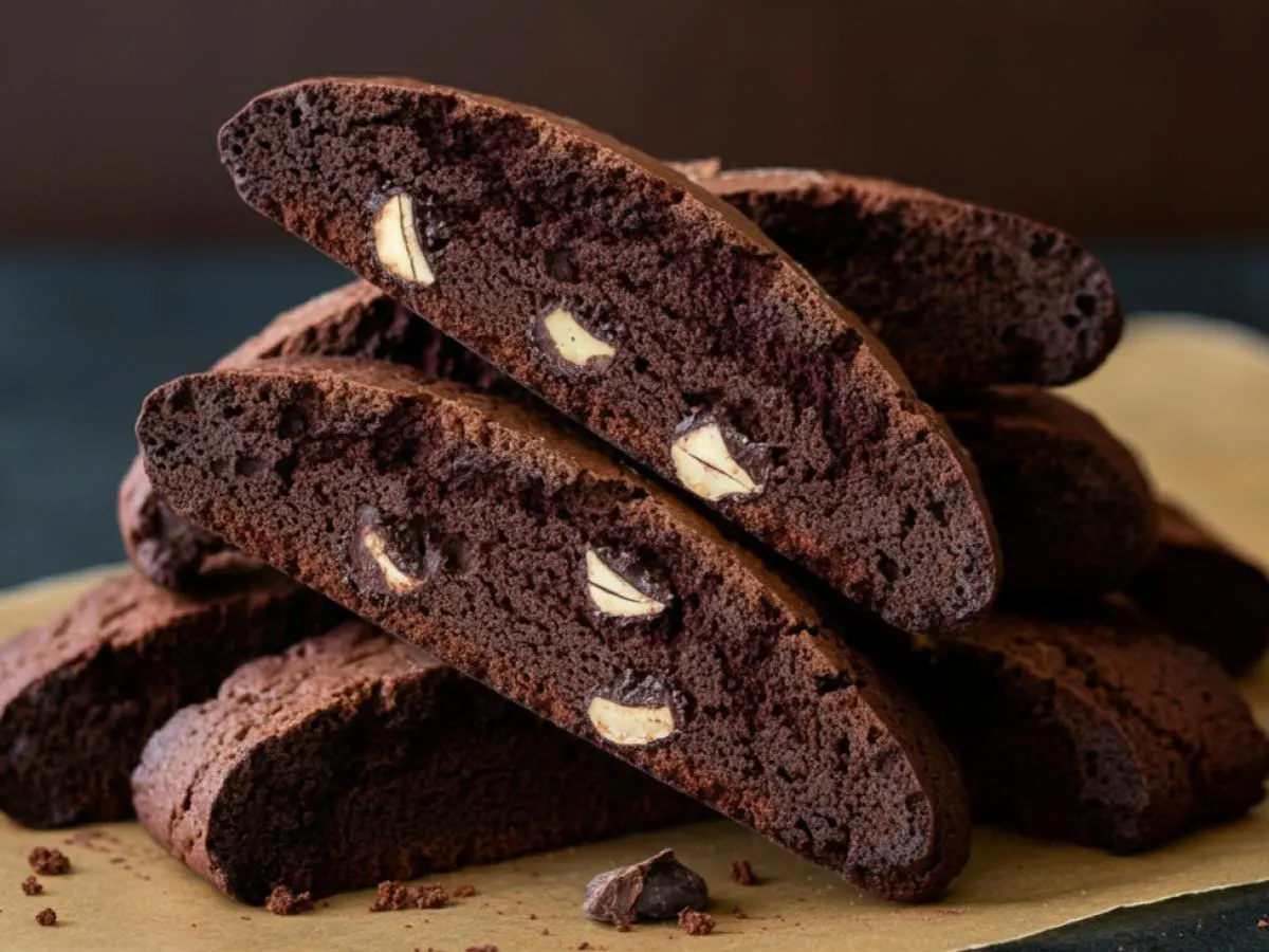 Double Chocolate Fudge Biscotti Double Chocolate Fudge Biscotti