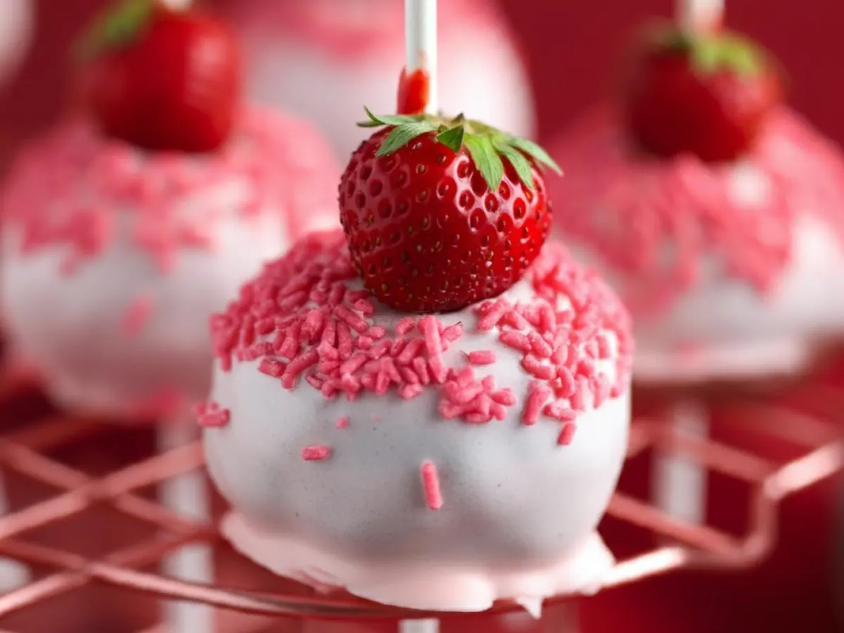 Strawberry Cake Pops Strawberry Cake Pops