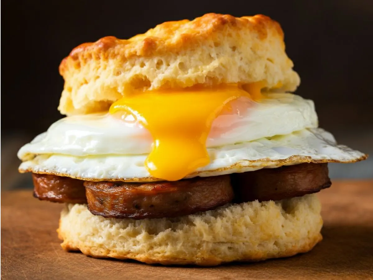 Sausage Egg and Cheese Biscuit Sausage Egg and Cheese Biscuit