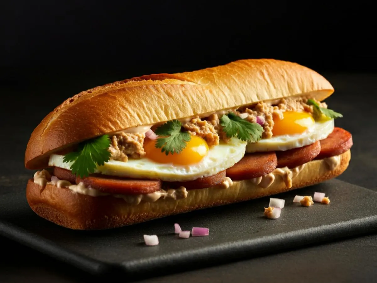 Spam Slammin Egg Banh Mi Spam Slammin Egg Banh Mi