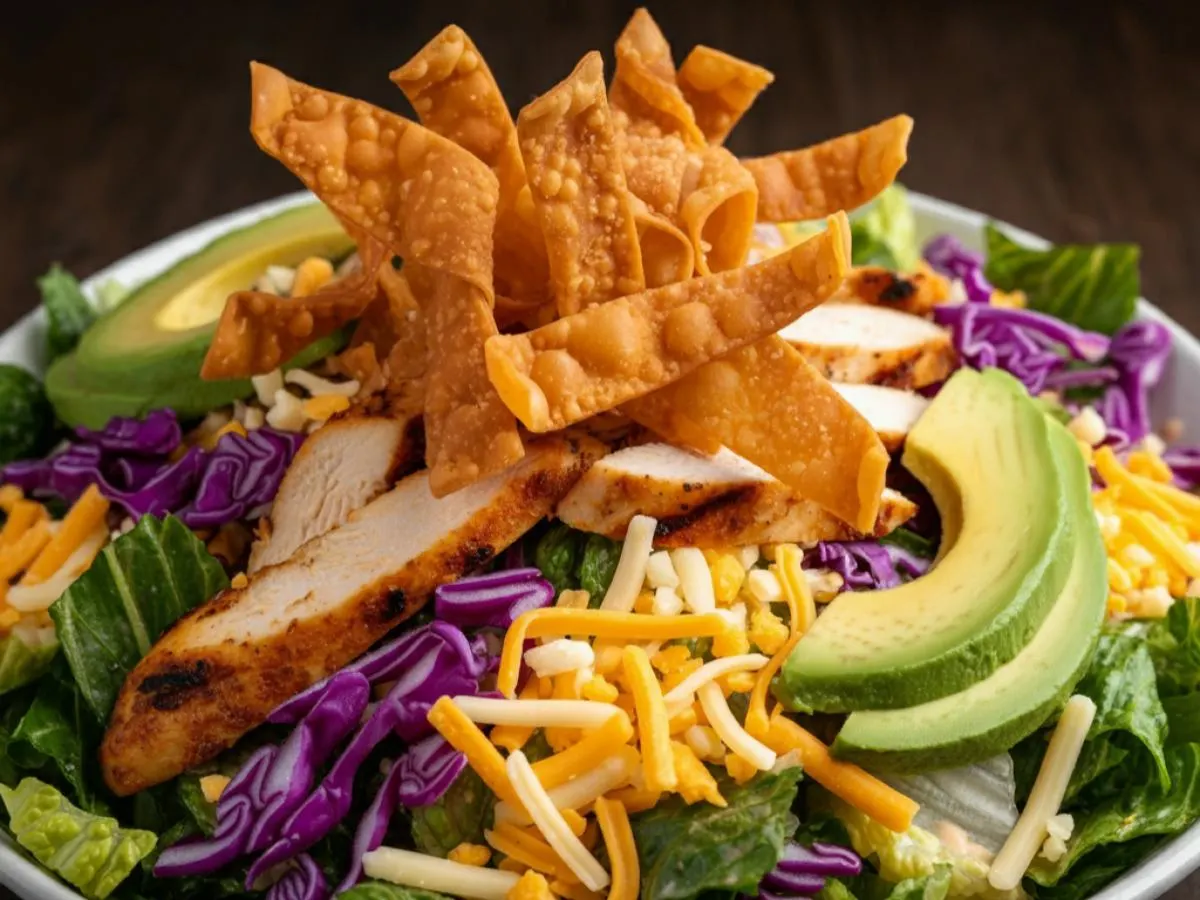 Wonton Chicken Taco Salad