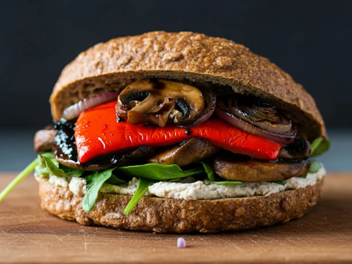 Vegan Grilled Portobello Sandwich Vegan Grilled Portobello Sandwich