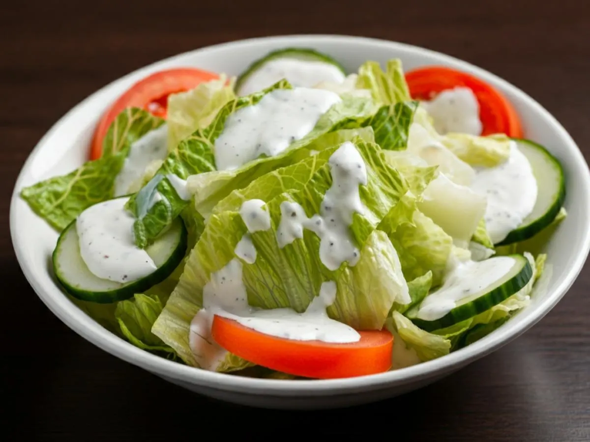 Side Toss Salad With Ranch Dressing Side Toss Salad With Ranch Dressing