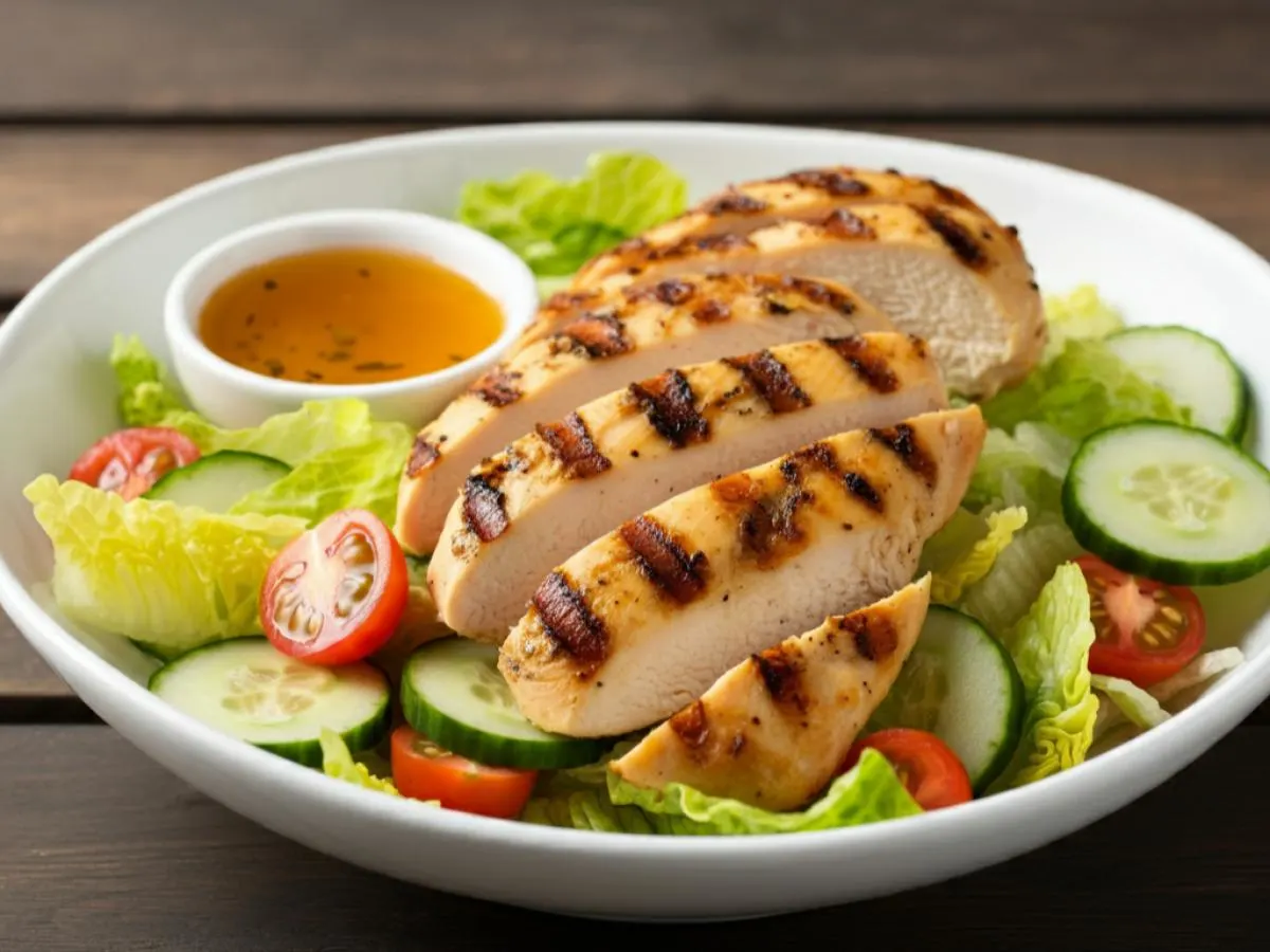 Toss Salad With Chicken and French Dressing Toss Salad With Chicken and French Dressing