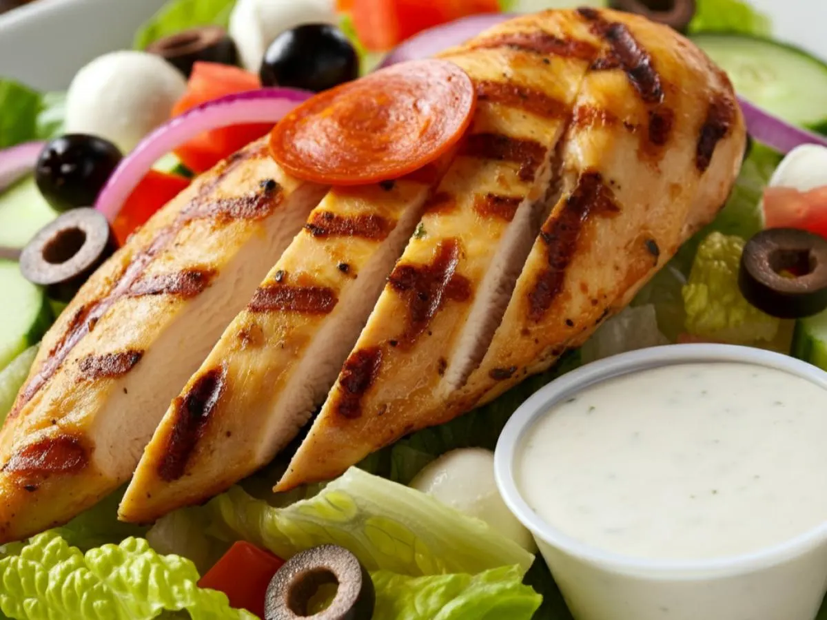Phil's Special Salad With Chicken and French Dressing Phil's Special Salad With Chicken and French Dressing