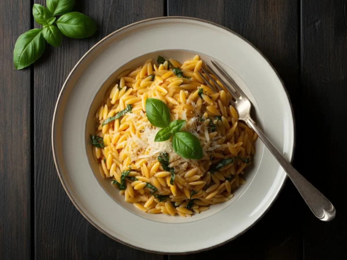Basil and Parmesan Orzo Basil and Parmesan Orzo
