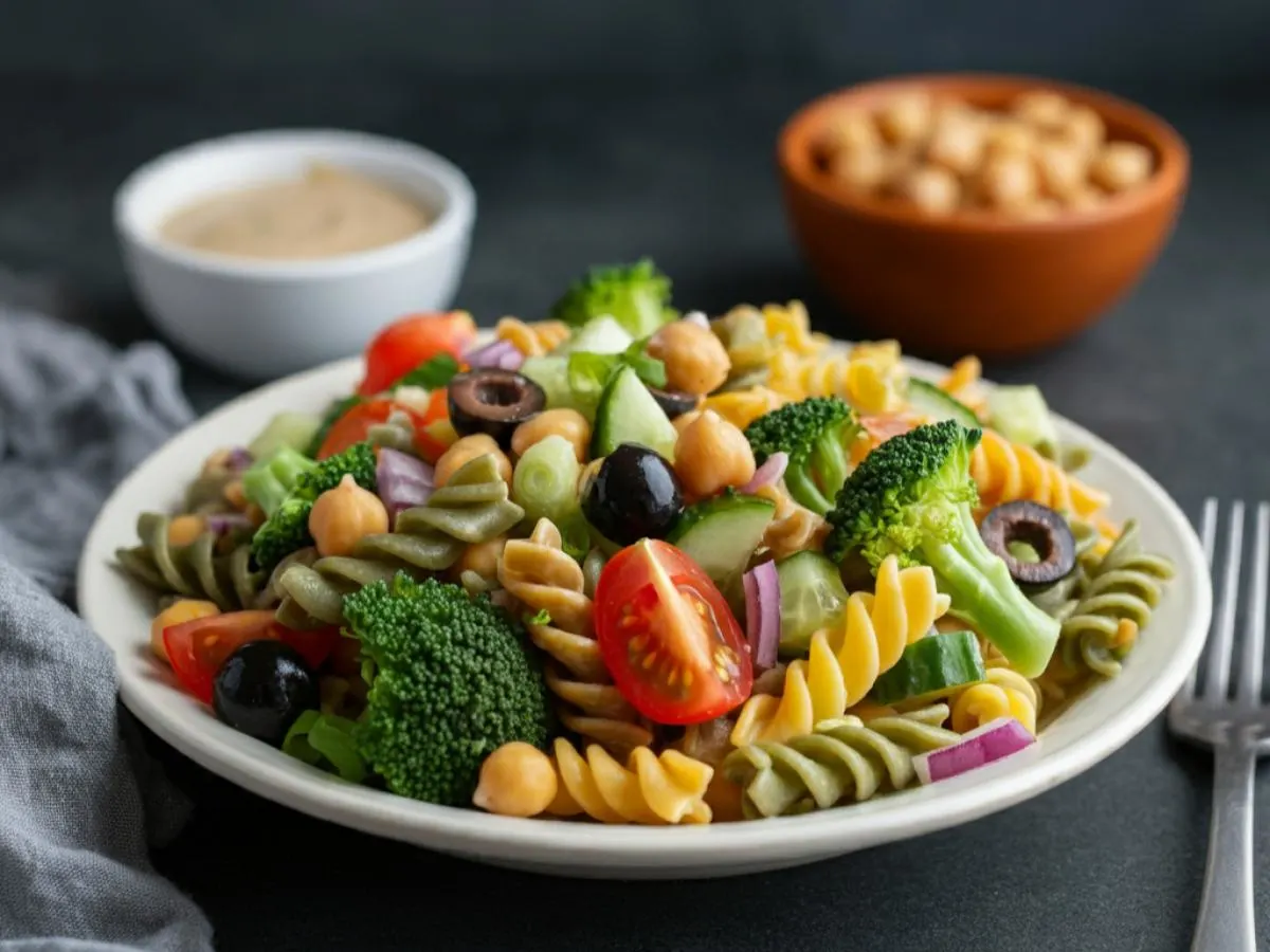 Rainbow Rotini Pasta Salad Rainbow Rotini Pasta Salad