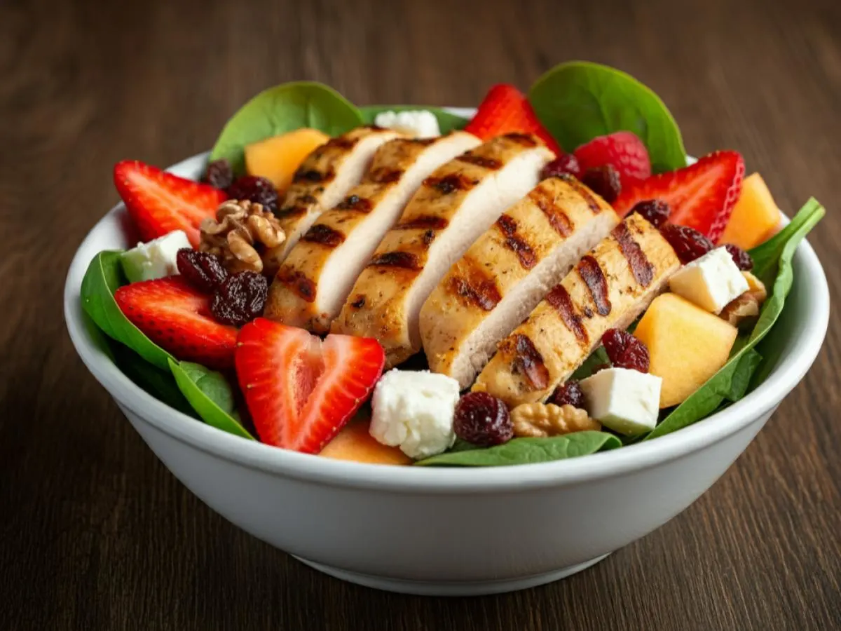 Strawberry Spinach Salad with Chicken Strawberry Spinach Salad with Chicken