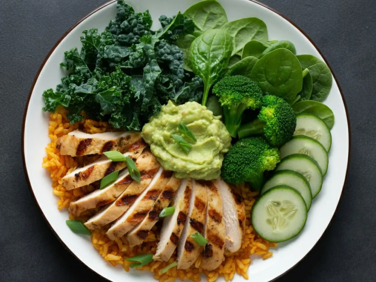 Allergen Free Grilled Chicken | Saffron Rice | Green Goddess Bowl Allergen Free Grilled Chicken | Saffron Rice | Green Goddess Bowl