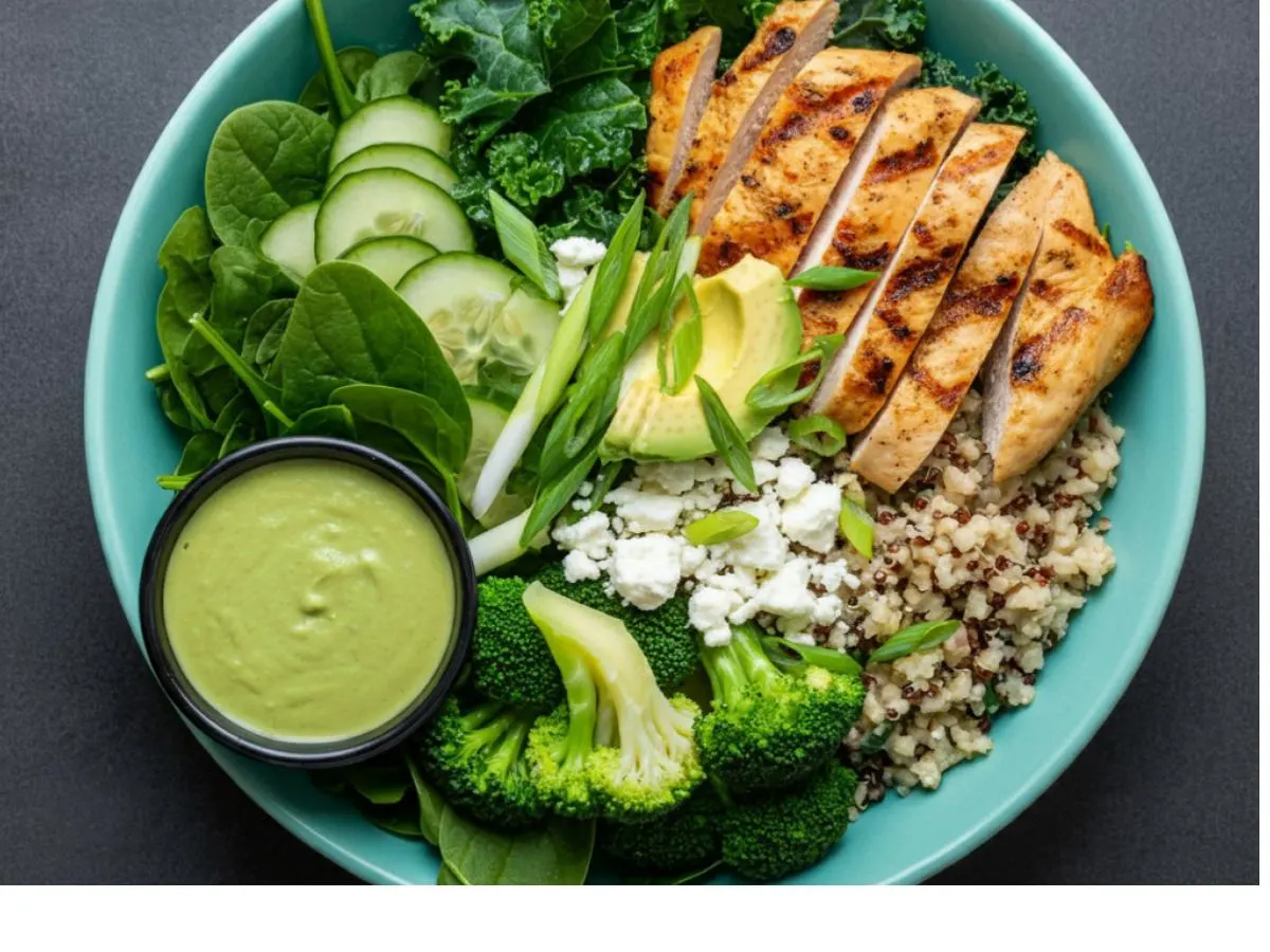 Grilled Chicken | Brown Rice-Quinoa Mix | Green Goddess Bowl Grilled Chicken | Brown Rice-Quinoa Mix | Green Goddess Bowl