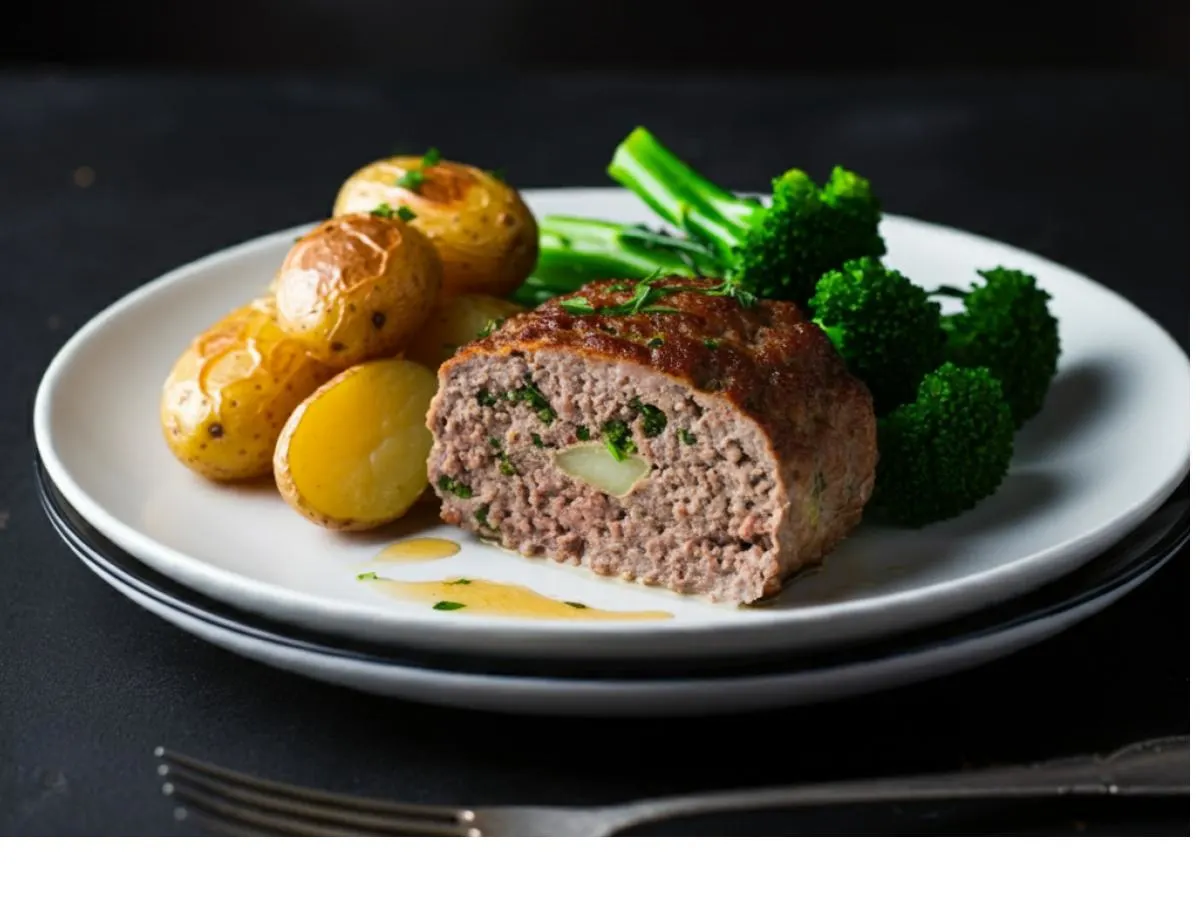 Meatloaf | New Potatoes | Steamed Broccoli Meatloaf | New Potatoes | Steamed Broccoli