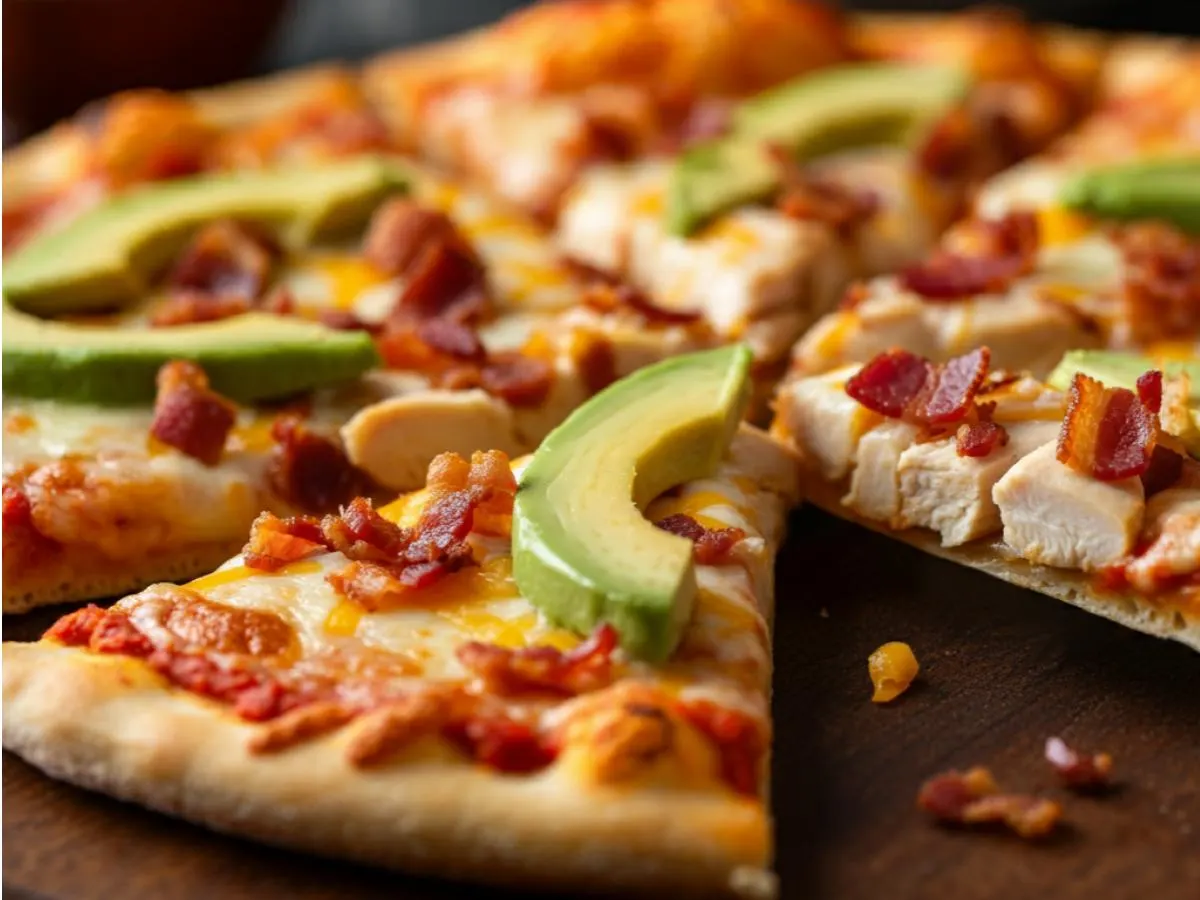 California Chicken & Avocado Pizza Box with Salad and Chips California Chicken & Avocado Pizza Box with Salad and Chips