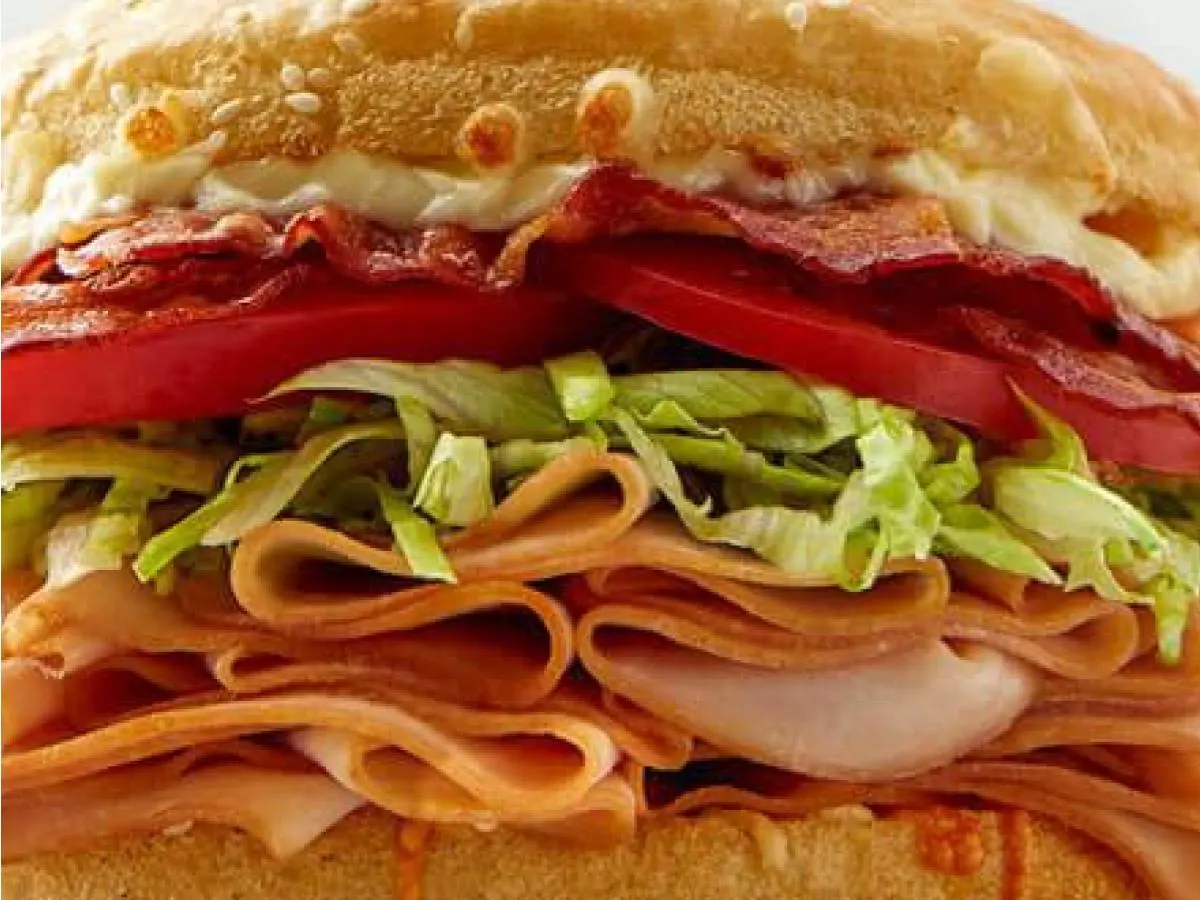 Turkey Bacon Club Sandwich Box with Side Salad and Cookie Turkey Bacon Club Sandwich Box with Side Salad and Cookie