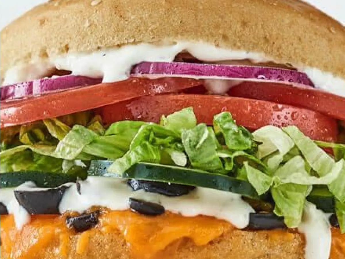 Vegan Fresh Veggie Sandwich - No Cheese, No Ranch Box with Side Salad and Chips Vegan Fresh Veggie Sandwich - No Cheese, No Ranch Box with Side Salad and Chips