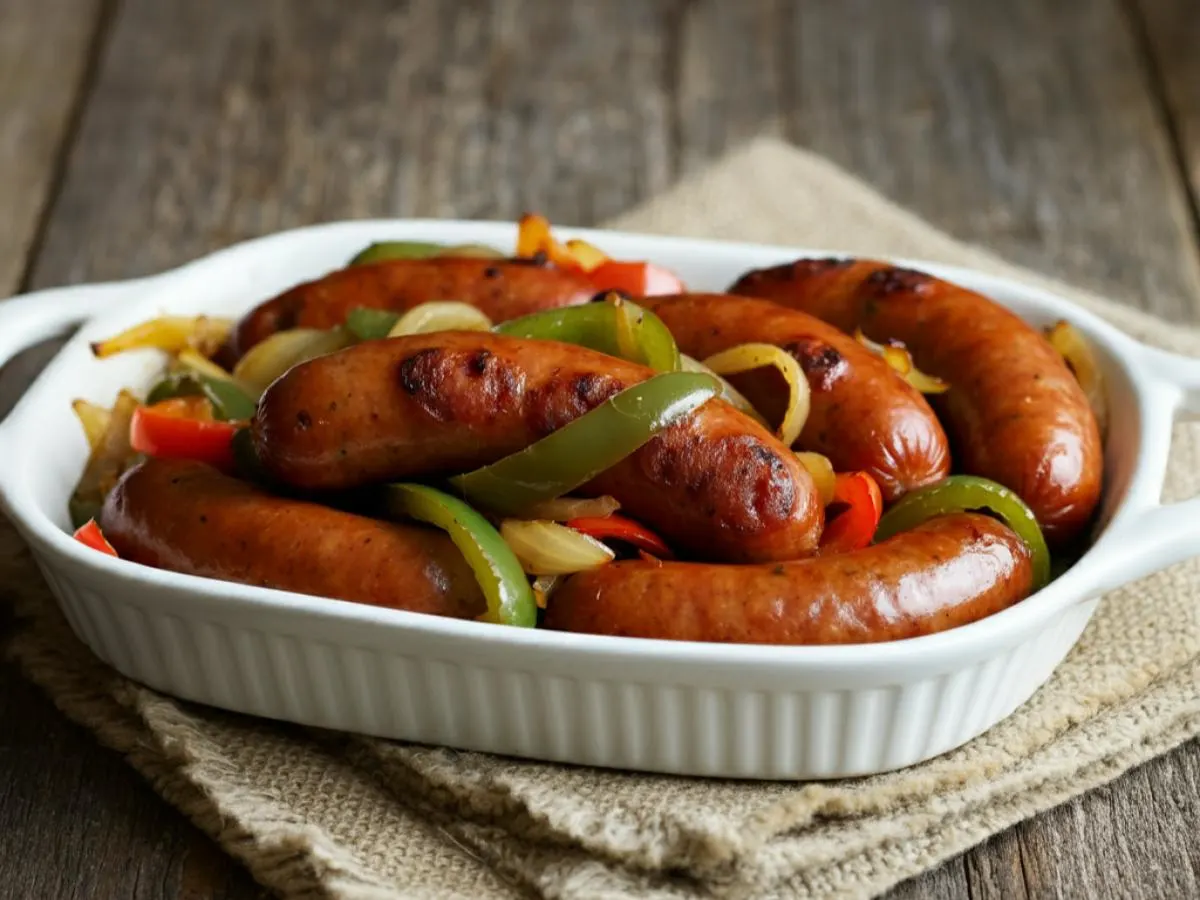 Sweet Italian Sausage with Peppers and Onions