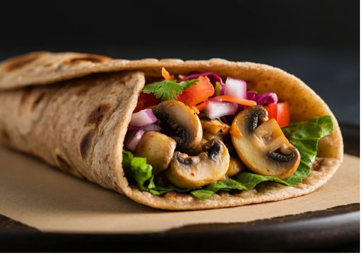 Vegan Mushroom Masala Roll Vegan Mushroom Masala Roll