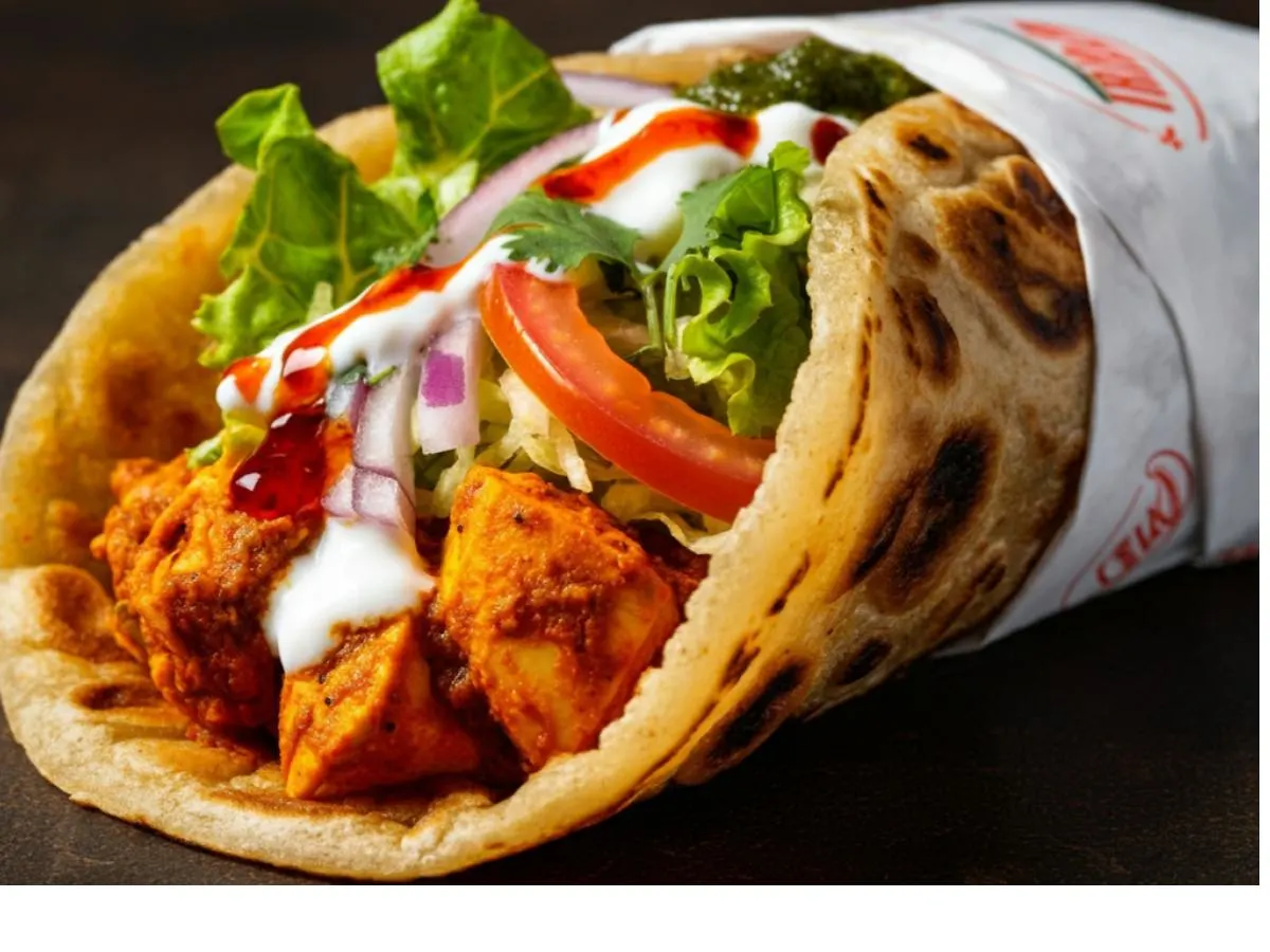 Methi Chicken Roll Methi Chicken Roll