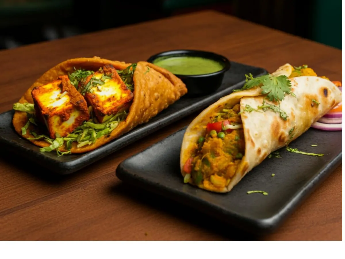 2 Aaloo Gobhi Matar Rolls, 1 Paneer Masala Roll 2 Aaloo Gobhi Matar Rolls, 1 Paneer Masala Roll