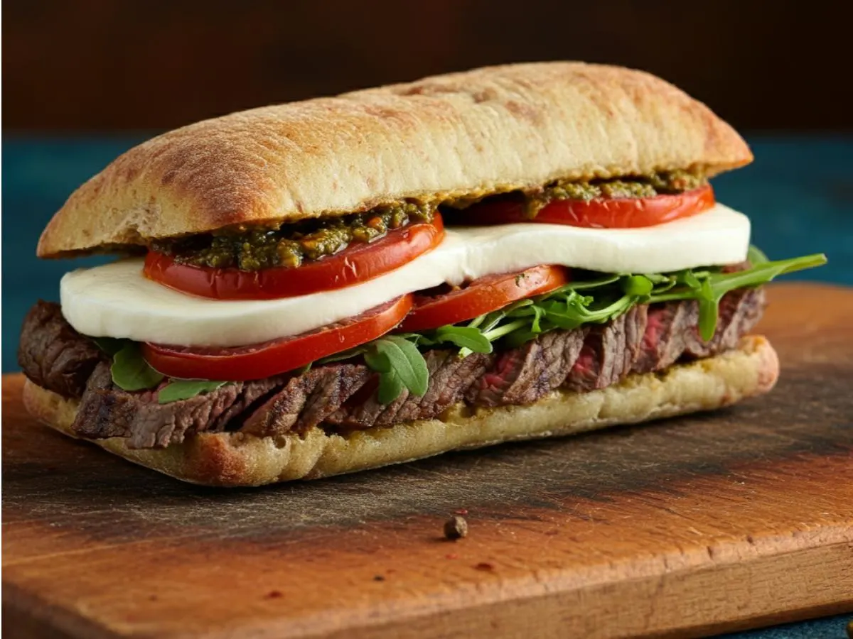 Steak and Fresh Mozzarella Panini Steak and Fresh Mozzarella Panini