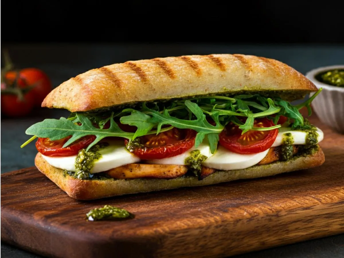 Grilled Chicken and Fresh Mozzarella Panini Grilled Chicken and Fresh Mozzarella Panini