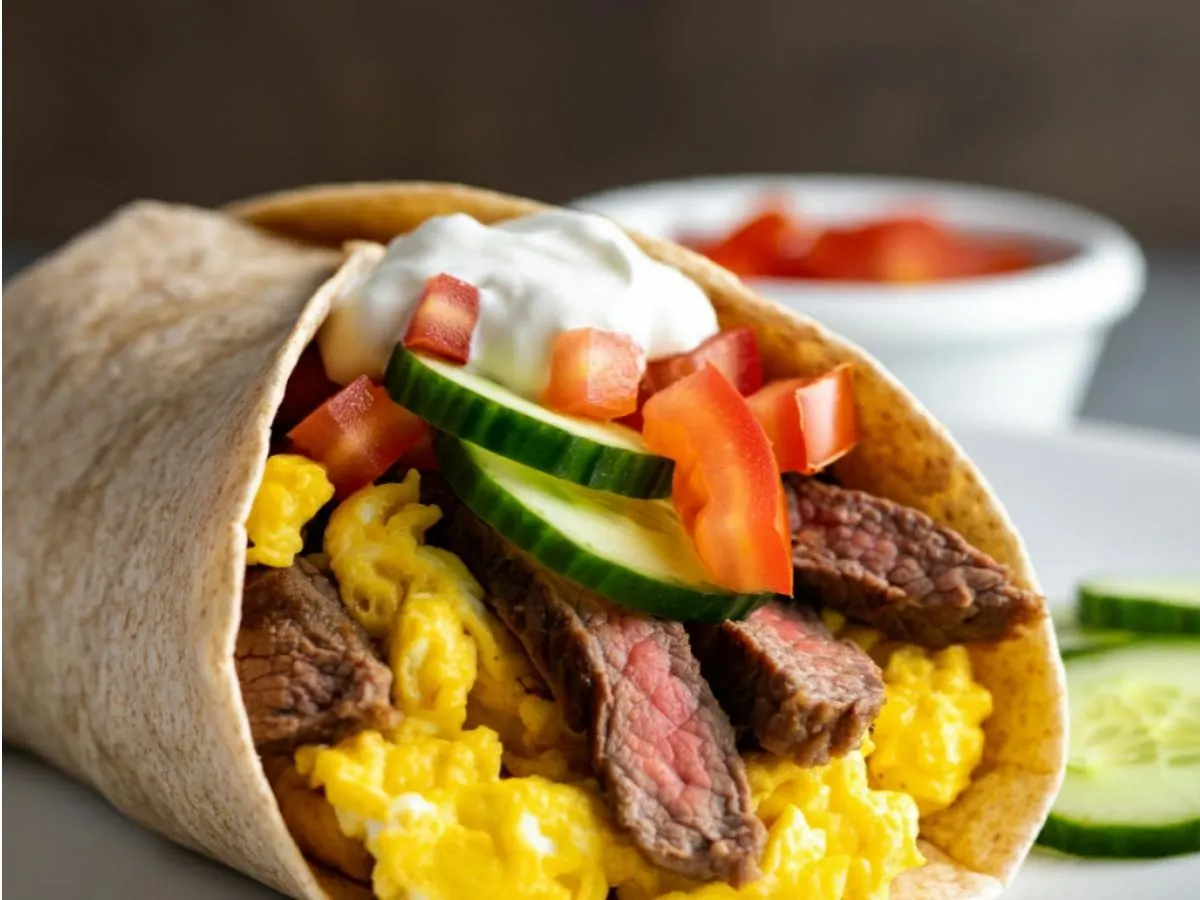 "Just Egg" Steak and Eggs Burrito