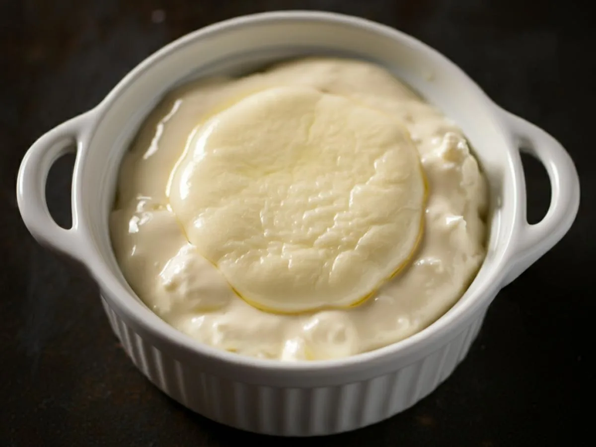 Melted White American Cheese