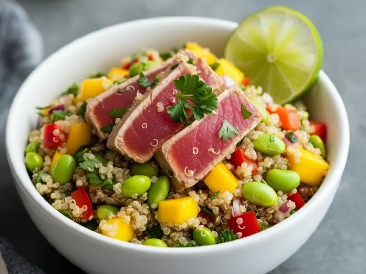 Asian Ahi Tuna California Quinoa Salad