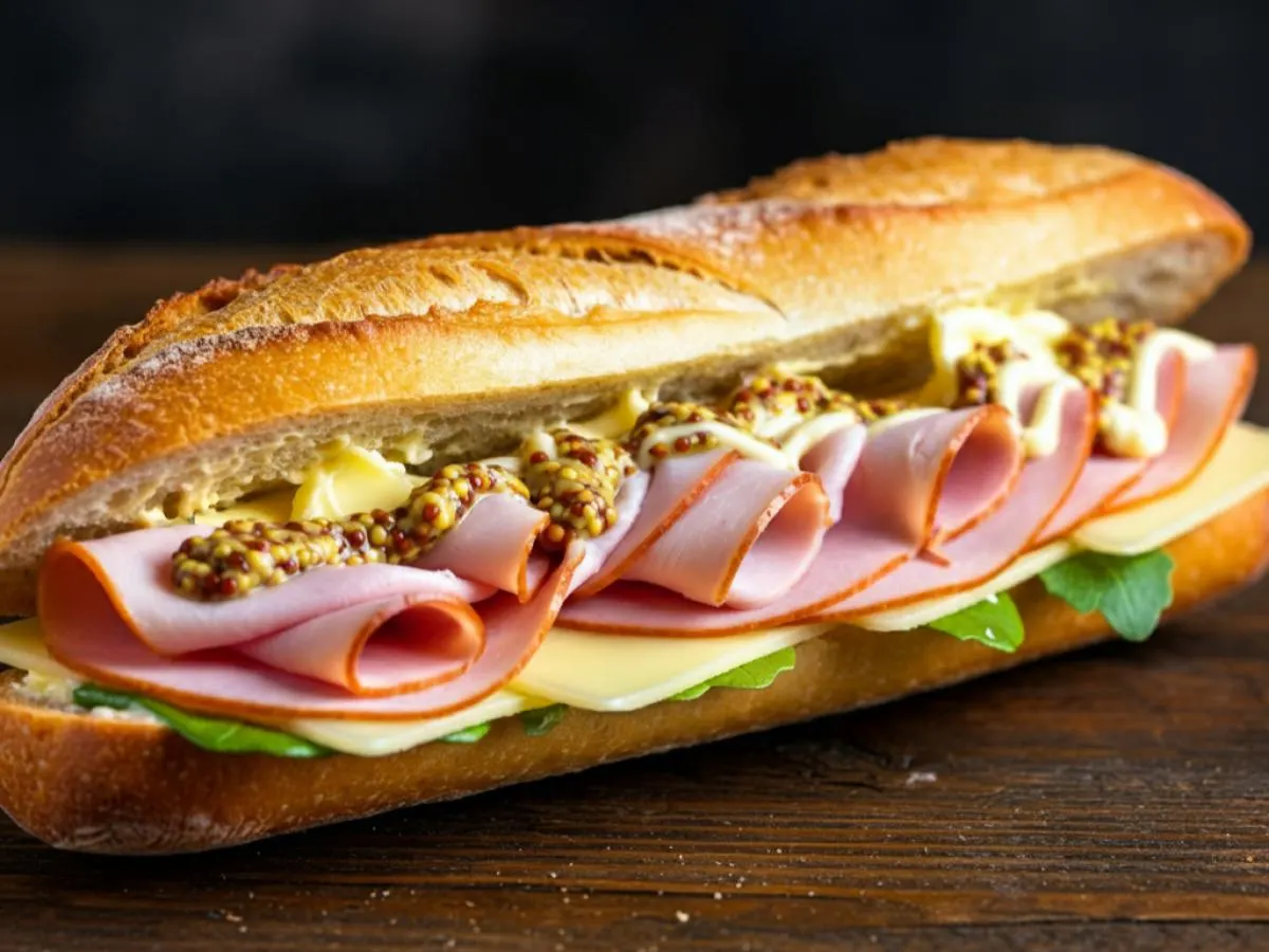 Ham & Cheese Baguette Ham & Cheese Baguette
