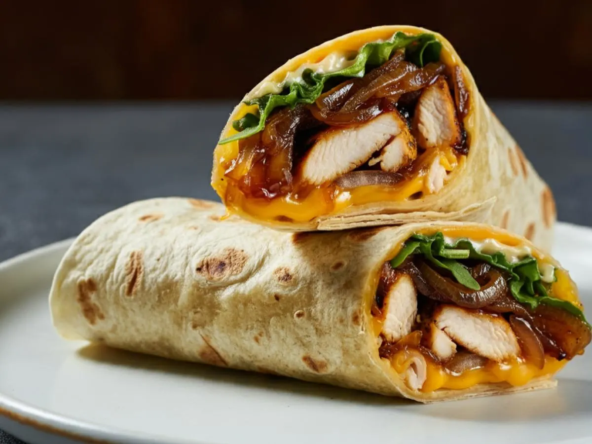 Honeyed Chicken Wrap with Side Salad Honeyed Chicken Wrap with Side Salad