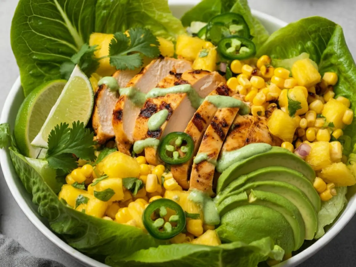 Gluten Free Chicken Sunset Fiesta Salad (No Tortilla Strips) Gluten Free Chicken Sunset Fiesta Salad (No Tortilla Strips)